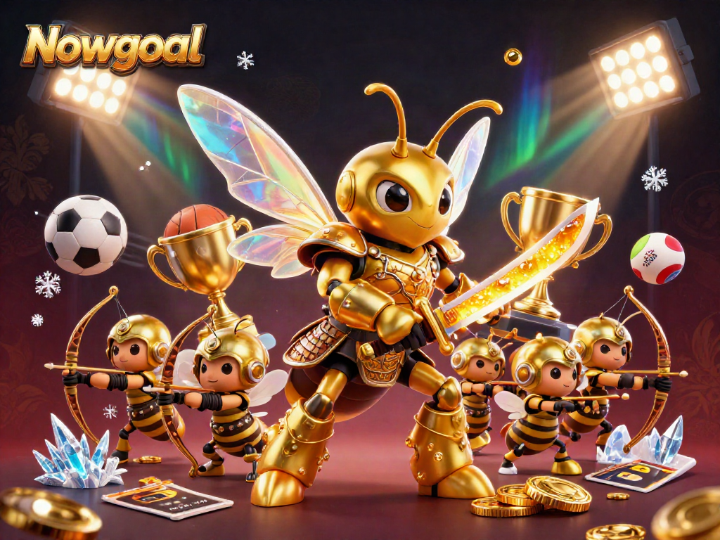 Nowgoal's vibrant scene showcasing dynamic sports elements and gaming energy in stunning 3D