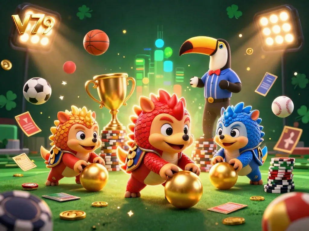 Experience thrilling gameplay at v79 with dynamic pangolin rivals and festive casino elements.
