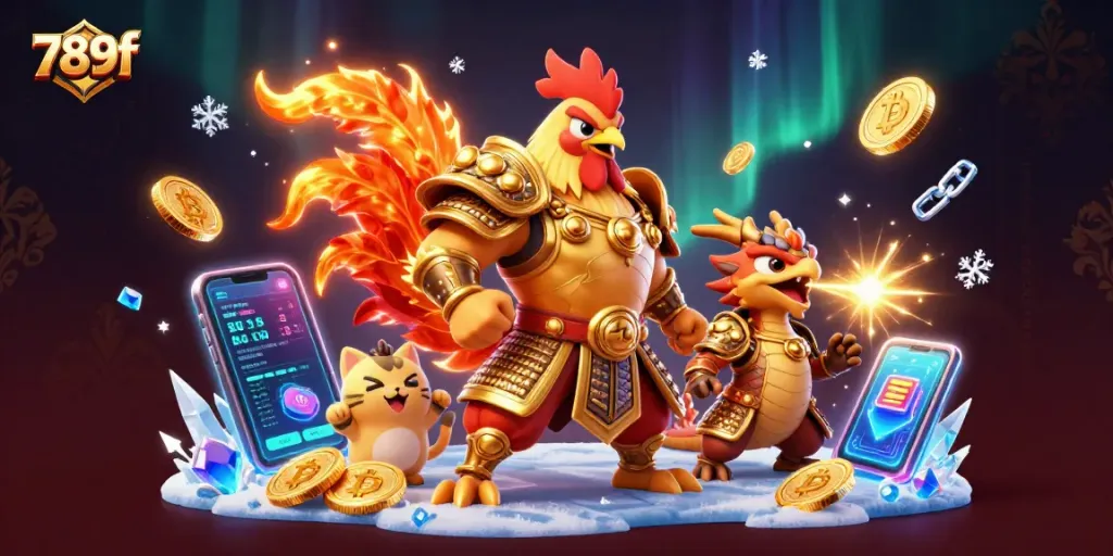 Experience thrilling action with 789f's 3D characters in an exciting casino setting.