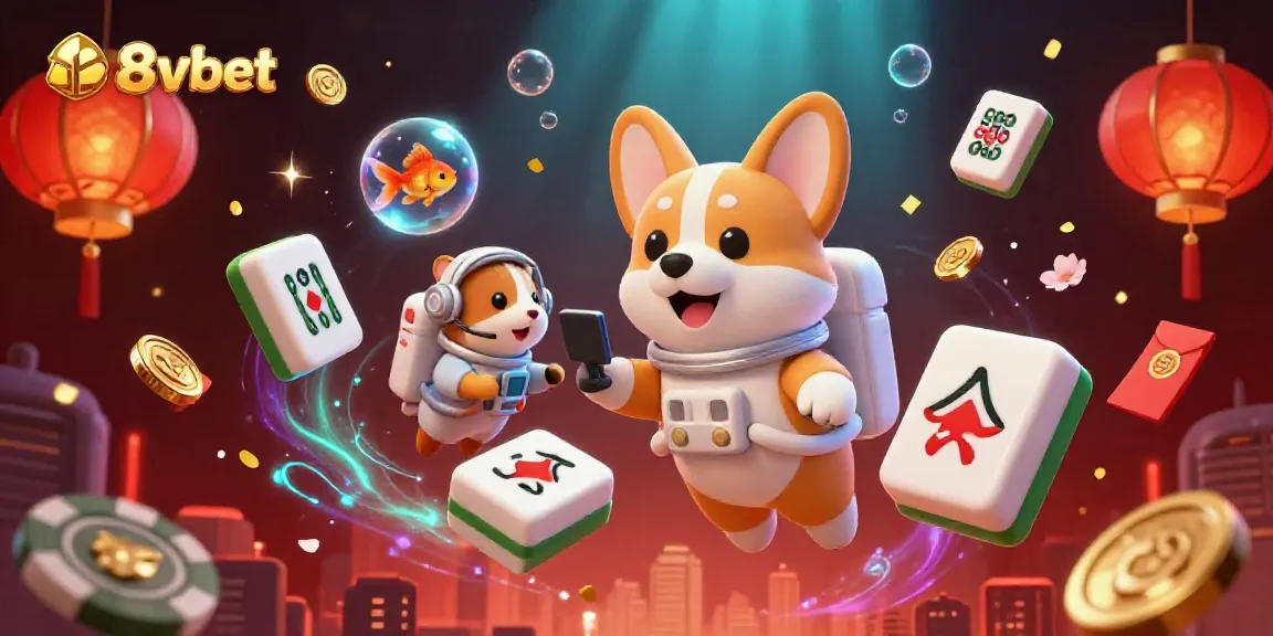 Experience excitement with 88vbet in a vibrant casino space scene featuring unique characters and casino elements.
