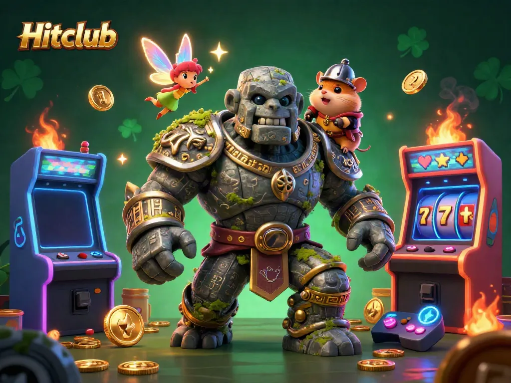 Experience thrilling spins at Hitclub with vibrant slot game visuals and dynamic characters.
