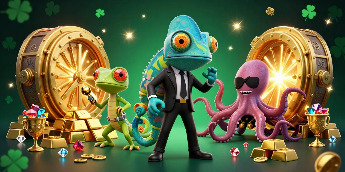 Experience thrilling gameplay with rakhoitv characters in a vibrant gambling scene filled with gold treasures and excitement.