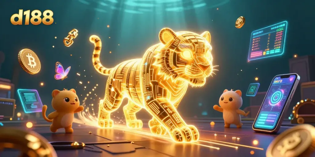 Experience the thrill of d188 at our vibrant digital casino featuring a golden energy tiger.