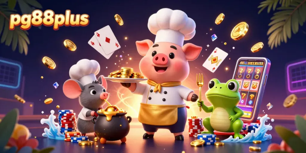 Experience thrilling games at pg88plus with gourmet gold coins and vibrant casino elements.