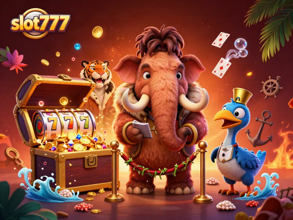 Experience thrilling gameplay with slot777 at our vibrant casino featuring engaging characters.