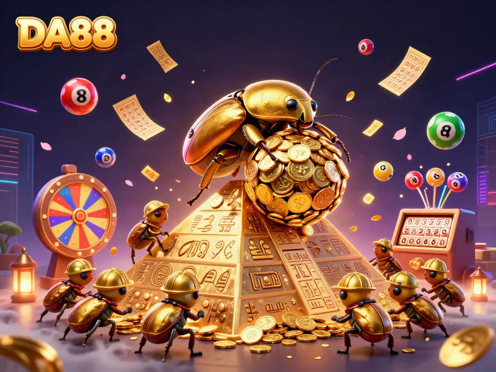 Engage in DA88's ultimate gaming adventure with vibrant symbols and golden treasures